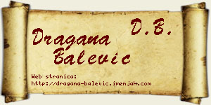 Dragana Balević vizit kartica